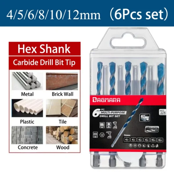 my-11134207-7rasa-m2yw0bc054xh2e.webp DAGMARRA 6Pcs Masonry Drill Bit Set