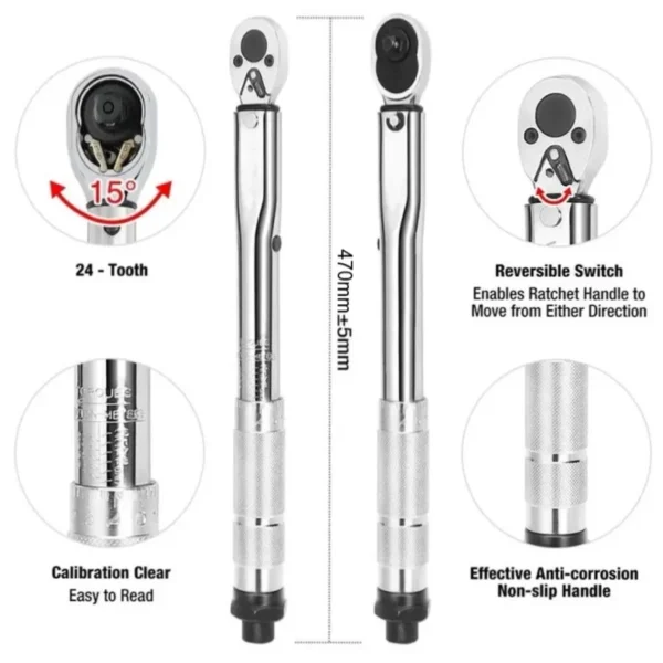 7pcs Torque Wrench Set 28-210nm