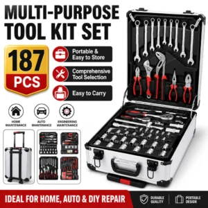 187Pcs Multi-Purpose Tool Kit Set